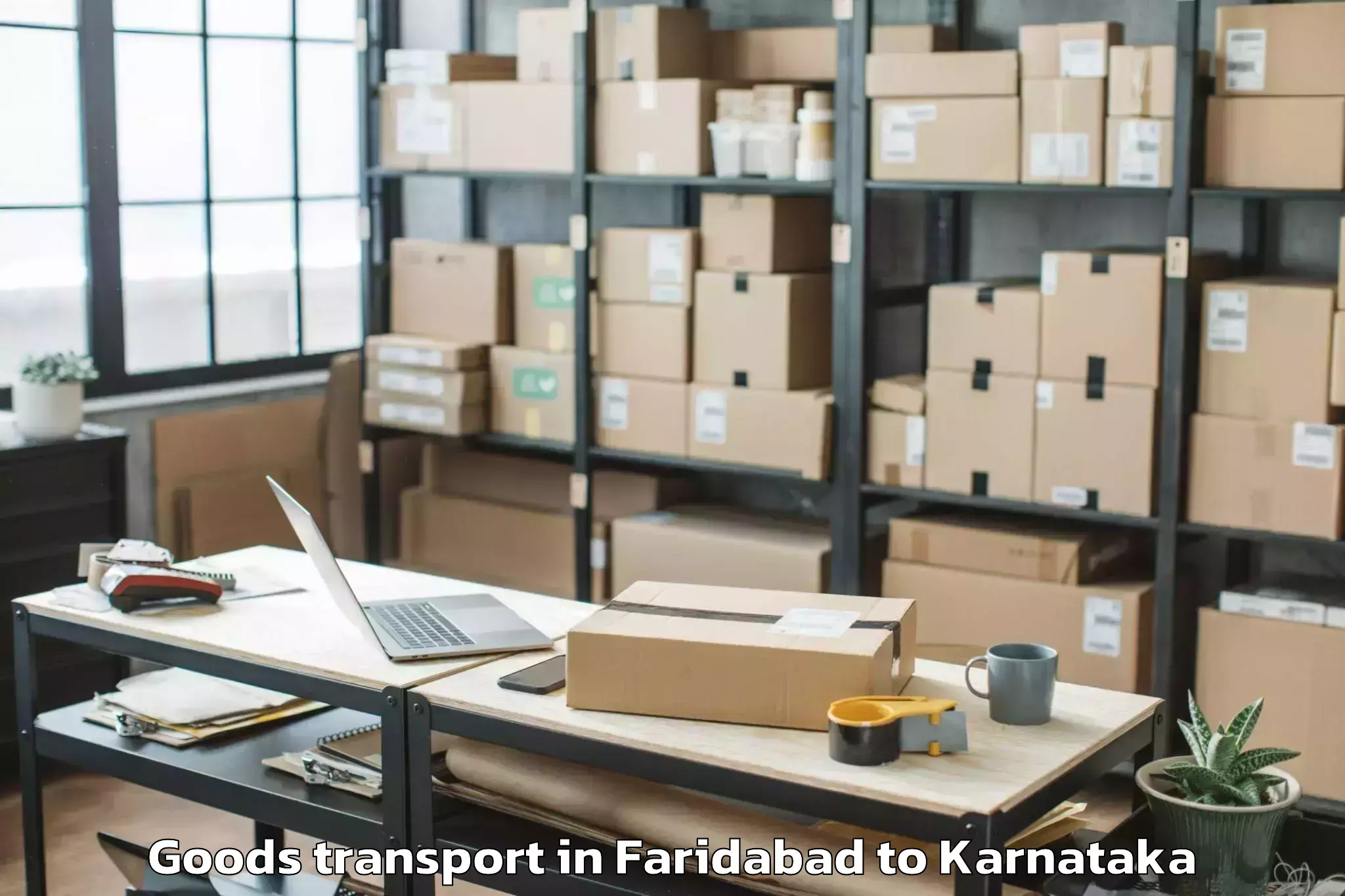 Top Faridabad to Bellary Airport Bep Goods Transport Available